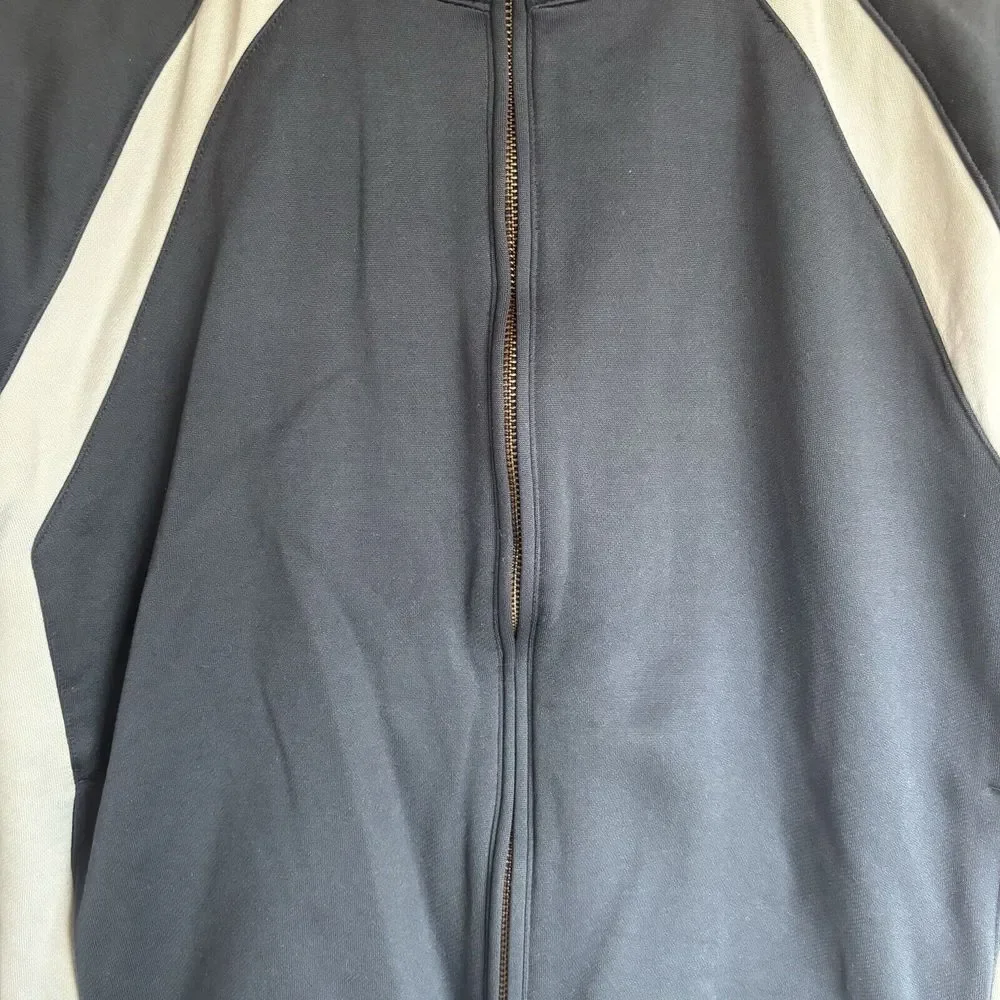 Men's S Small Banana Republic Track Jacket VGUC Full Zip Two-Tone Blue‎